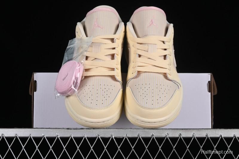 Nike Air Jordan 1 Low AJ1 Khaki Pink Low-Top Lifestyle Basketball Shoes - FQ1925-100