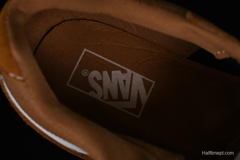 Vans Caldrone Classic American Retro Skate Shoes in Brown Orange - VN000CXZ1OU