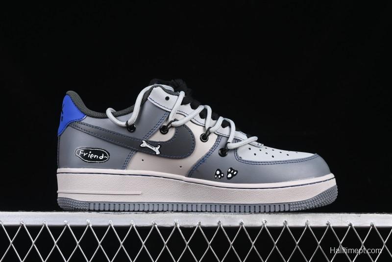 Nike Air Force 1 '07 Low British Blue Cat Casual Lace-Up Sneakers - KS6896-333