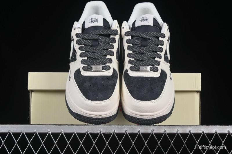 Nike Air Force 1 '07 Low Stussy Collaboration Beige Grey Casual Sneakers - XZ6188-726