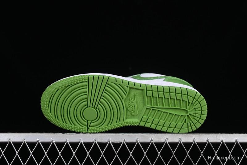 Nike Air Jordan 1 Low AJ1 White Green Low Top Lifestyle Basketball Shoes - HF4823-100