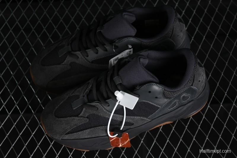 Adidas Yeezy Boost 700 V2 Utility Black Running Shoes with 3M Reflective Details - FV5304