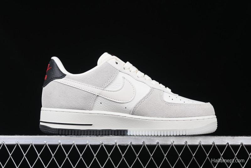 Nike Air Force 1 '07 Low Supreme Collaboration - Beige Grey Woven Label Casual Sneakers - CH6336-517