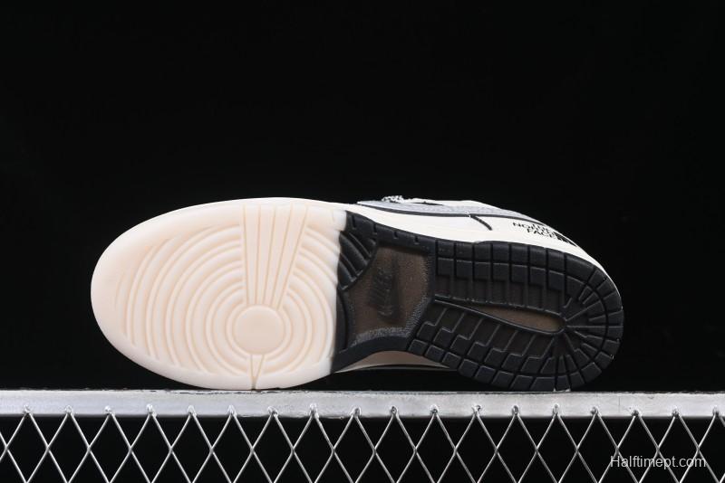 Nike SB Dunk Low The North Face x CDG Triple Collaboration Black Letter Grey Swoosh Anniversary Custom Low-Top Casual Skate Shoes - DM6868-029