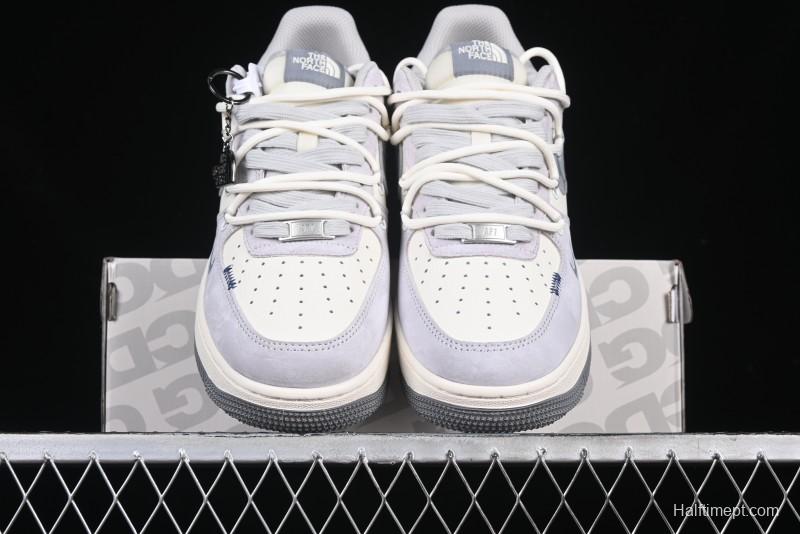 Nike Air Force 1 '07 Low The North Face Collaboration Silver Swoosh Drawstring Casual Sneakers - DM6688-016