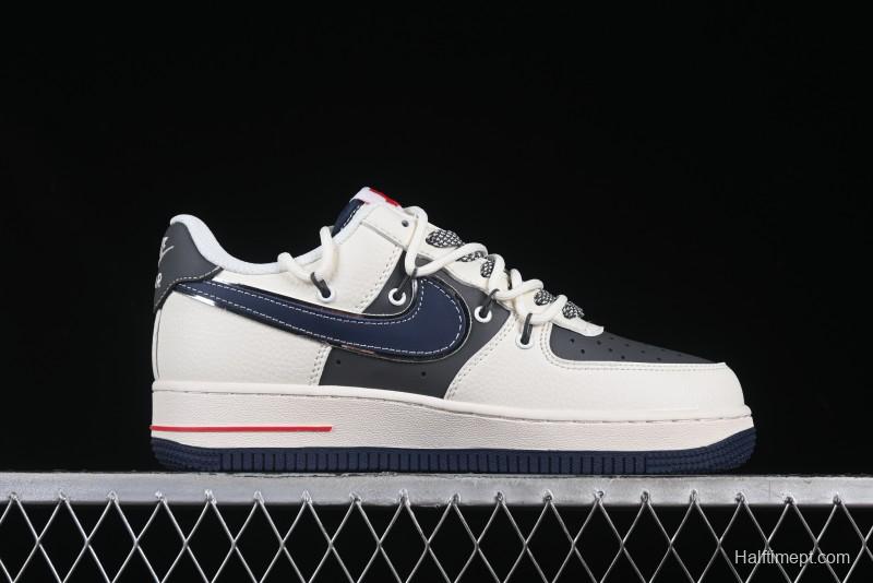 Nike Air Force 1 '07 Low UN Collaboration White Blue Lace-Up Casual Sneakers - SJ1198-103