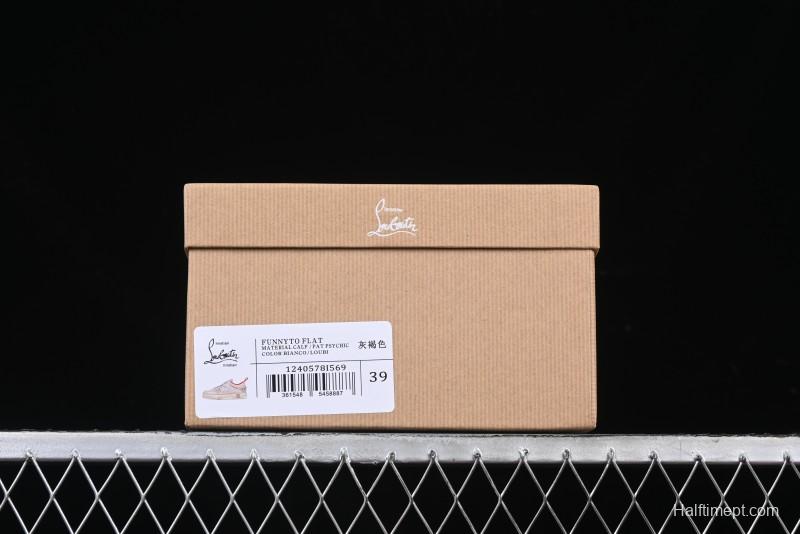 Christian Louboutin Funnyto Flat Comfortable Fashion Low Top Sneakers in Taupe - X.D4