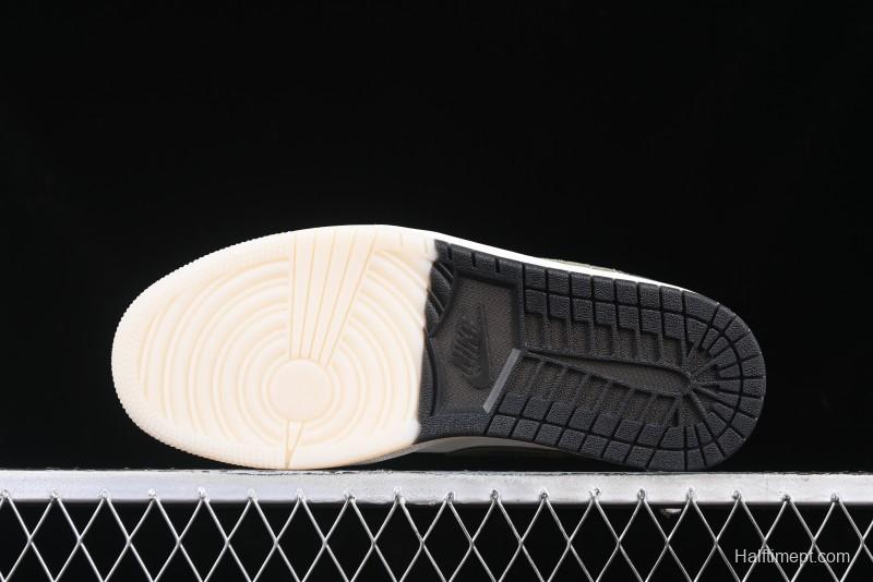 Nike Air Jordan 1 Low AJ1 The North Face Collaboration Dark Camouflage Custom High-End Retro Basketball Shoes - DM9188-013