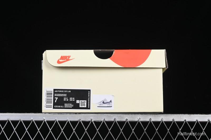 Nike Air Force 1 '07 Low Stussy Collaboration Grey Swoosh Casual Sneakers - XZ6188-911