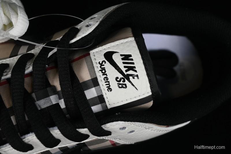 Nike Supreme SB Dunk Low Plaid Colorway Low-Top Casual Skateboarding Shoes - SP1098-051