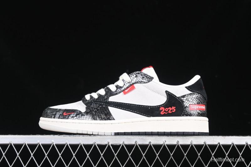 Nike Travis Scott x Fragment Design x Air Jordan 1 Low OG SP AJ1 Collaboration Sneakers - DM9288-010