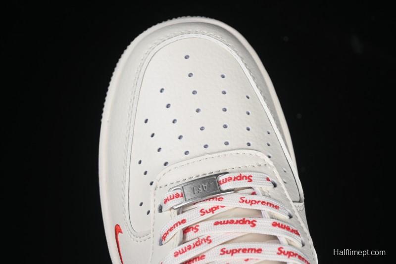 Nike Air Force 1 '07 Low Supreme Collaboration Off-White Crystal Custom Casual Sneakers - XZ6188-715