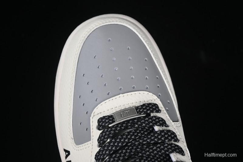 Nike Air Force 1'07 Low Supreme Casual Sneakers in Beige Grey Black - HH7518-055