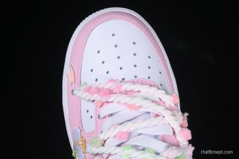 Nike Air Force 1'07 Low Casual Sneakers with Cherry Blossom Design - VV1999-013