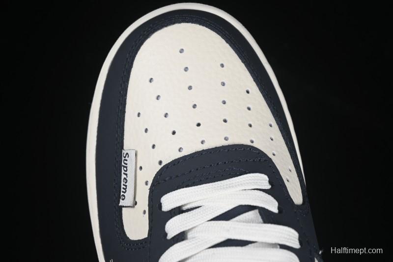 Nike Air Force 1 '07 Low Stussy Collaboration White Blue Chocolate Low-Top Casual Sneakers - KK1988-061