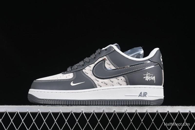 Nike Air Force 1'07 Low Stussy Collaboration Star Dust Grey Low-Top Casual Sneakers - XZ6188-229