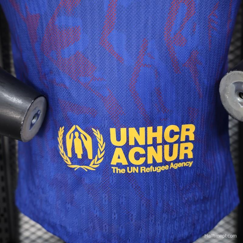 Player Version 25/26 Barcelona Blue with Red Pattern Jersey