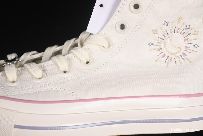 Converse Chuck 1970s Moon Embroidery High-Top Casual Sneakers - A15749C