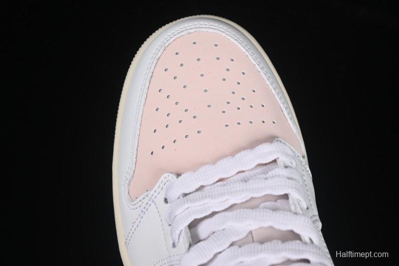 Nike Air Jordan 1 Low AJ1 White Pink Low-Top Casual Sneakers - IB8156-133