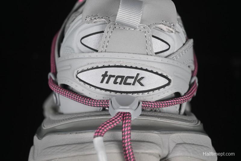 Balenciaga Track Sneaker Tess s.Gomma Res BI ALV/TIS EFF NUBUK/TIS E Waterproof Running Shoes - WTRHK1013