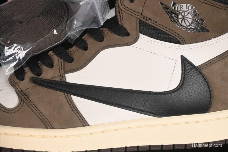 Nike Travis Scott x Air Jordan 1 High OG AJ1 Reverse Swoosh Limited Edition - CD4487-100