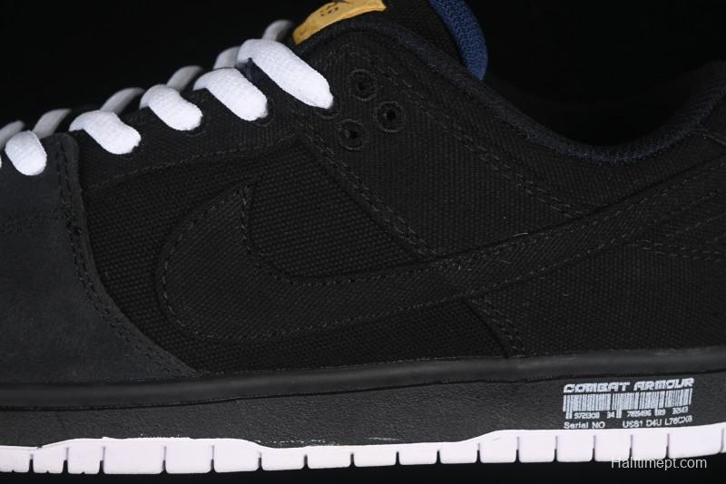 Nike SB Dunk Low Pro ISO Black Gum Rubber SB Low-Top Skateboarding Shoes - CD2563-006