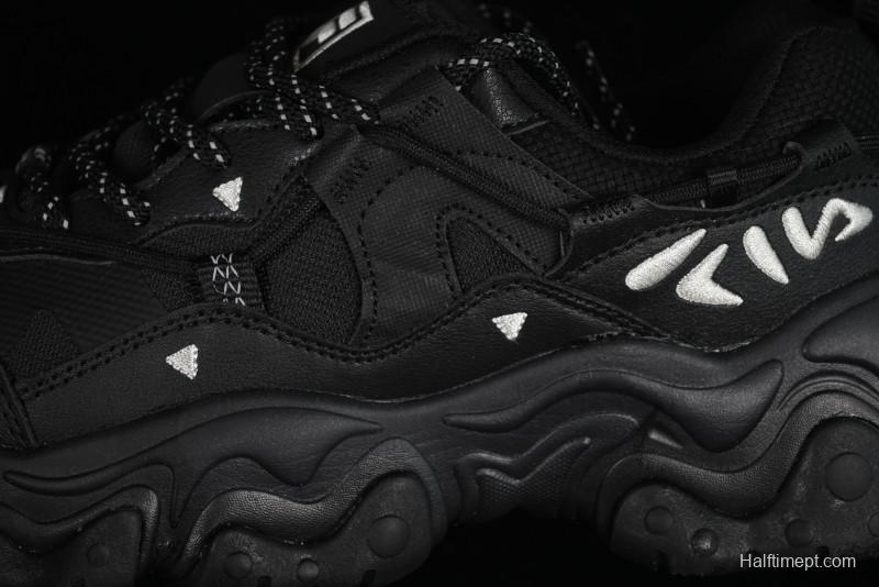 Fila Heritage Fluid Cat Paw 5.0 Retro Dad Shoes with Lace-Up Design - F12M412105FBK