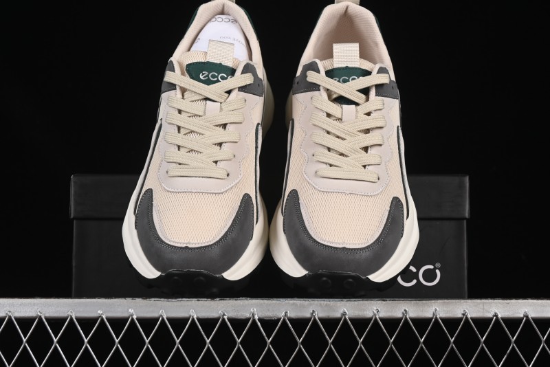 ECCO Chunky Sole Waffle Retro Running Shoes - 63093901002