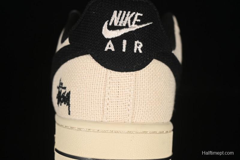 Nike Air Force 1 '07 Low Stussy Collaboration Hemp Low-Top Casual Sneakers - XX3168-153