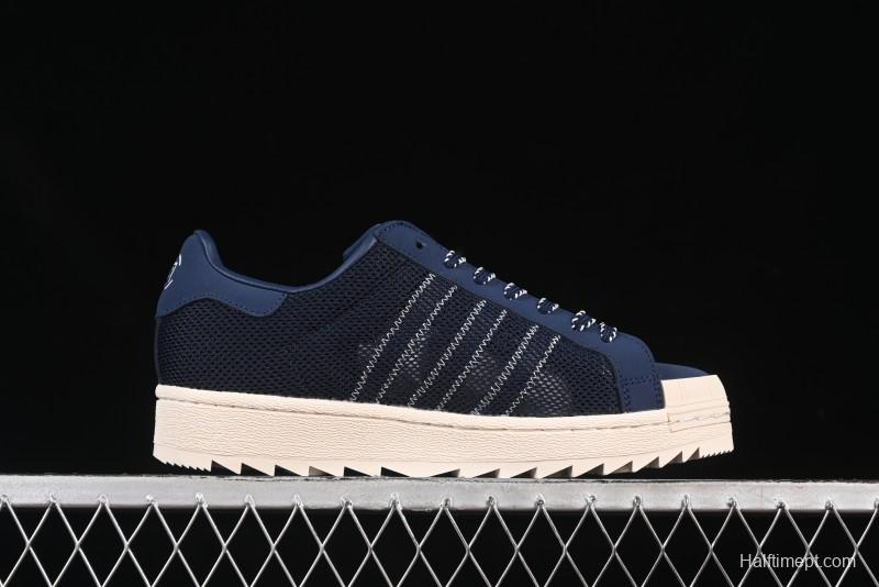 Adidas Clot x Superstar Shell Toe Casual Sneakers with Serrated Edge Design - IH3644