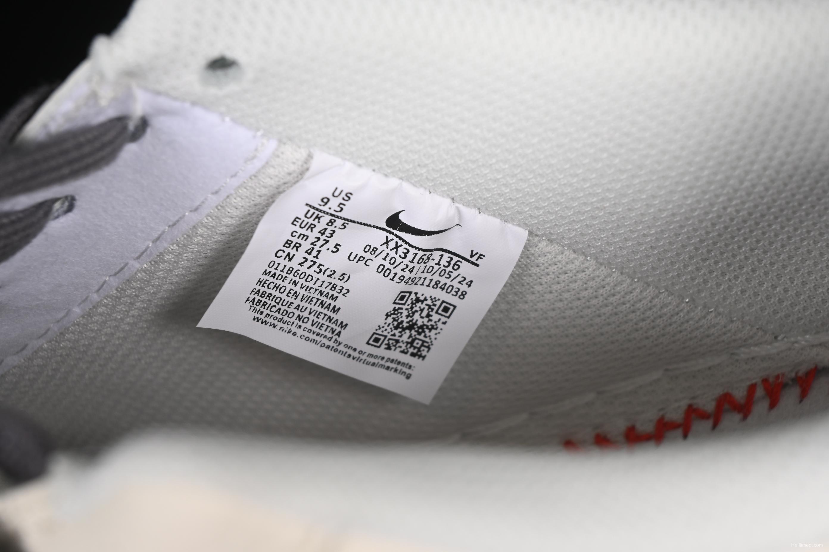 Nike Air Force 1'07 Low LV Collaboration Grey Denim Swoosh Casual Sneakers - XX3168-136