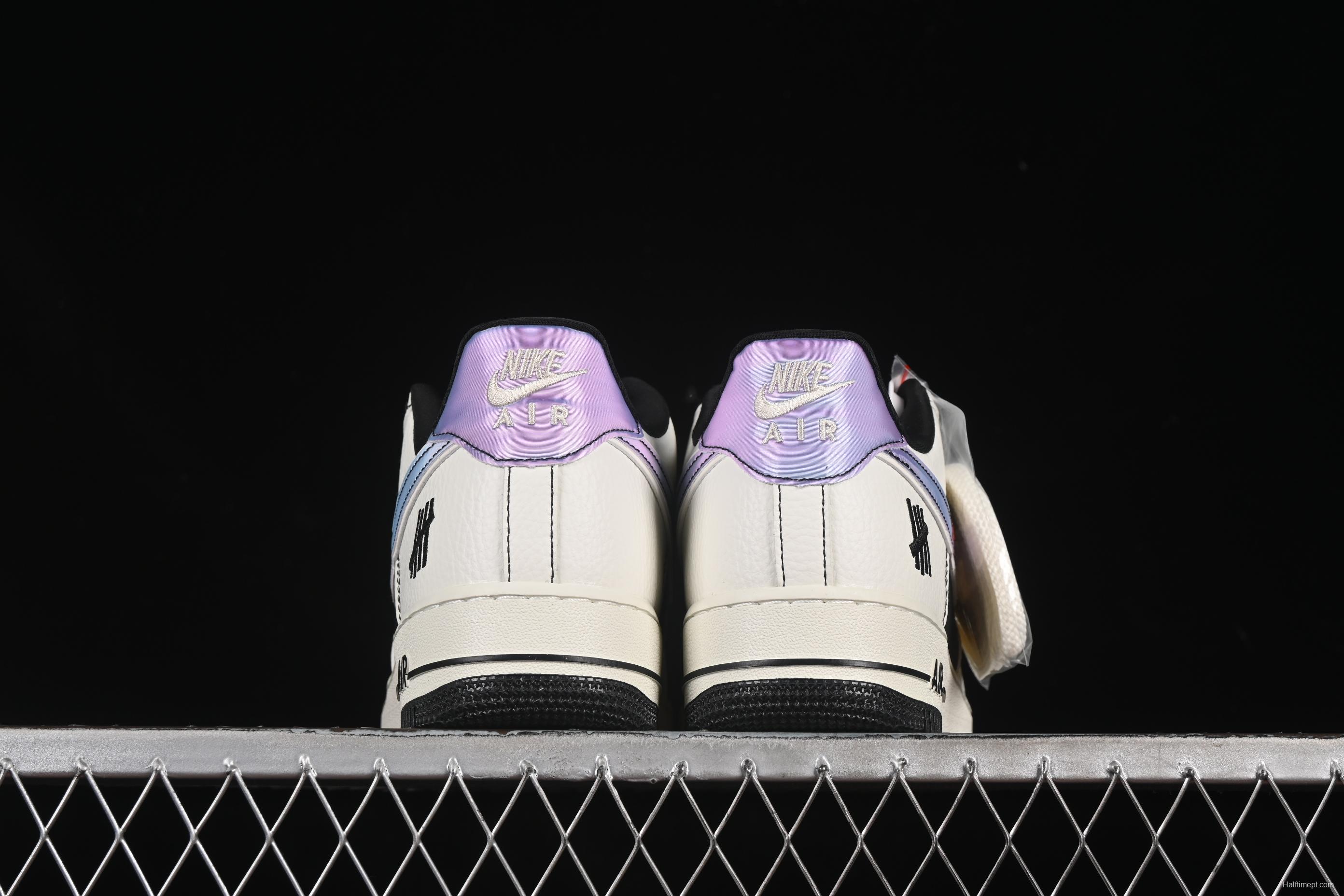 Nike Air Force 1'07 Low UN Collaboration Casual Sneakers in Black White Purple - SC9207-528