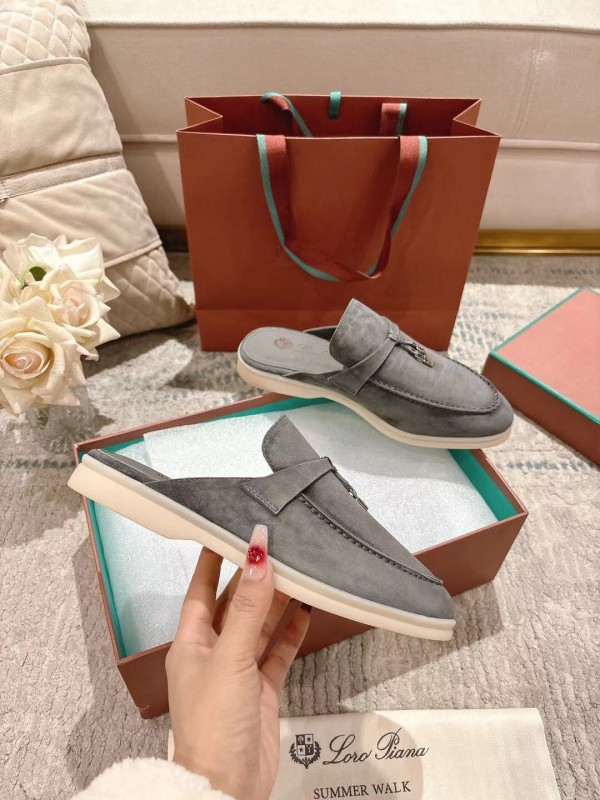 2025 Slippers LP Grey Suede Slippers