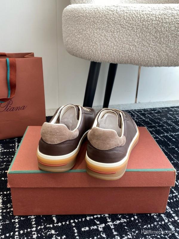 2024 Unisex LP Brown Taupe Leather Plimsolls MJ00320