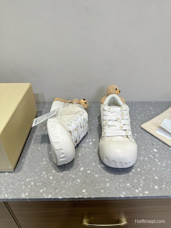 2025 Women 13DE MARZO White Canvas Leather Sneakers 3D Doll KFY00280