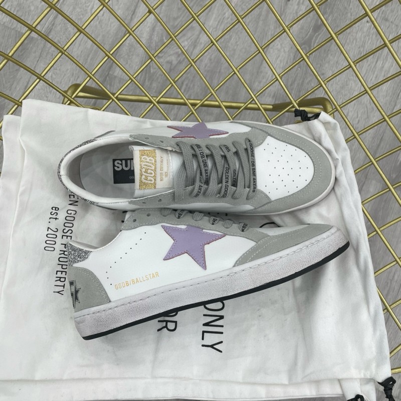 2024 Unisex GGDB White Purple Grey Leather Suede Low Top Sneakers MJ00260