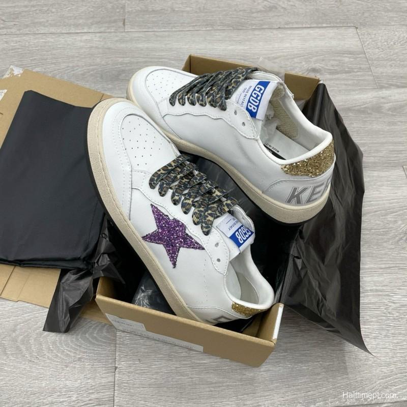 2024 Unisex GGDB White Purple Gold Leather Suede Sneakers MJ00260