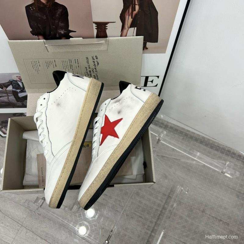 2024 Unisex GGDB White Red Leather Low Top Sneakers MJ00260