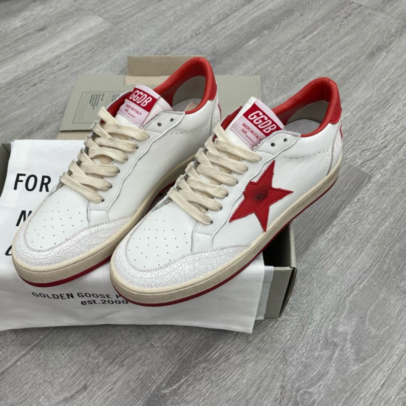 2024 Unisex GGDB White Red Leather Sneakers MJ00260