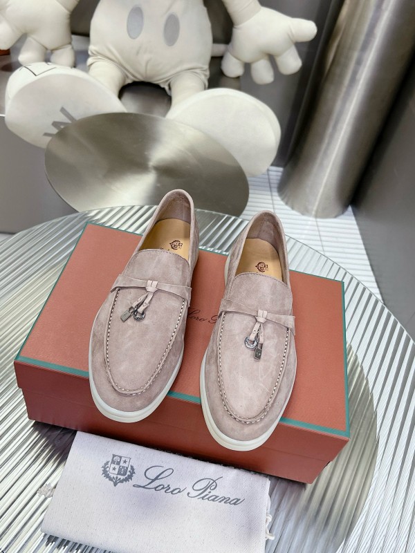 2024 Unisex Le Parmentier Beige Suede Loafers MJ00270