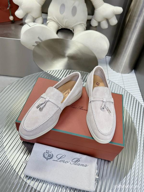 2024 Men Le Parmentier White Suede Loafers MJ00270