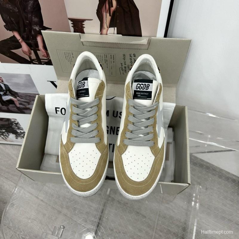 2024 Unisex GGDB White Beige Leather Suede Low Top Sneakers MJ00260