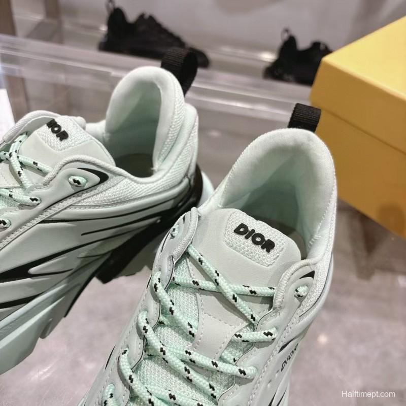 2024 Unisex Dior mint mesh leather sneakers MJ00360