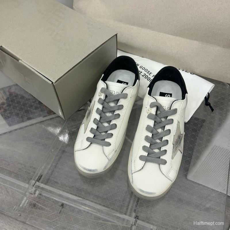 2024 Unisex GGDB White Black Leather Sneakers