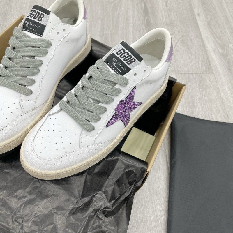2024 Unisex GGDB White Purple Leather Sneakers MJ00260