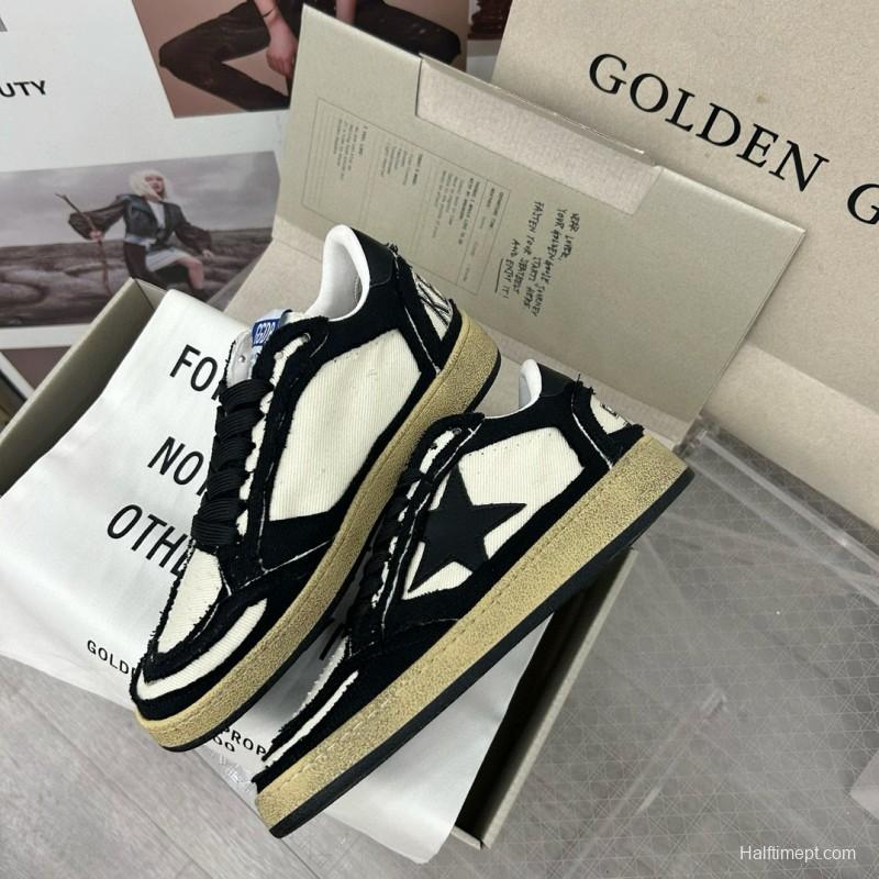 2024 Unisex GGDB Black White Canvas Leather Low Top Sneakers MJ00260
