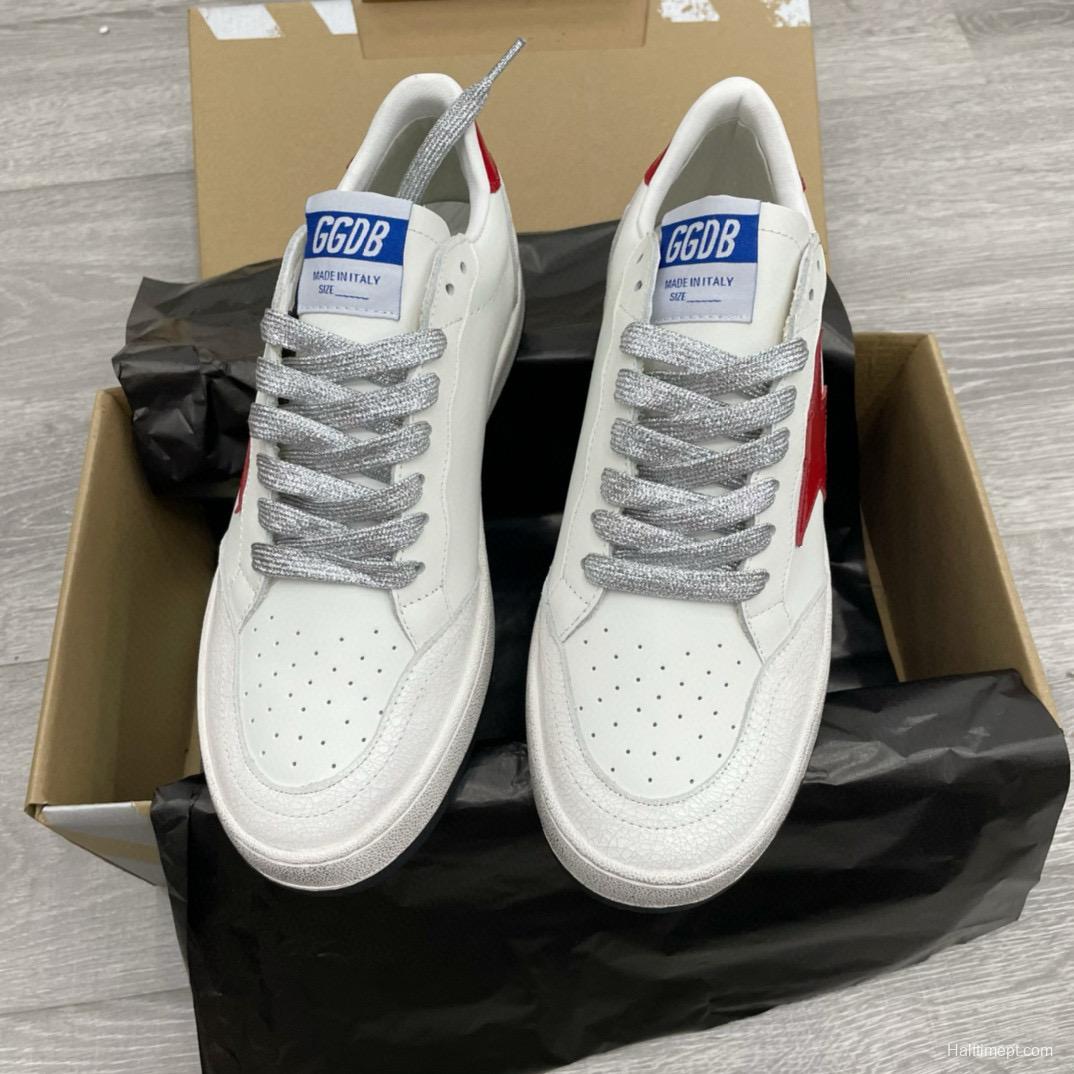 2024 Unisex GGDB White Red Leather Sneakers MJ00260