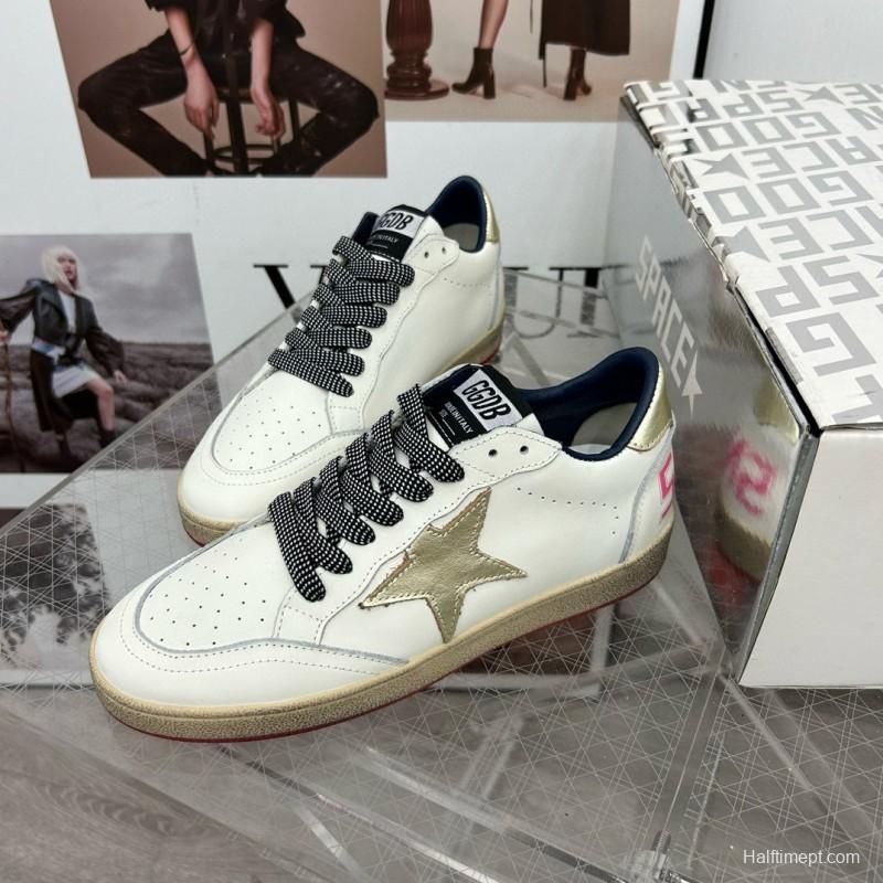 2024 Unisex GGDB White Gold Leather Sneakers MJ00260