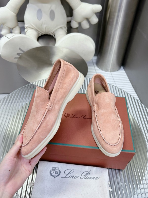 2024 Women Le Parmentier Pink Suede Loafers