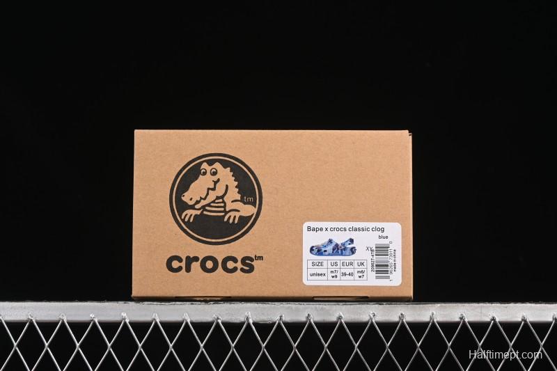 Bape x Crocs Classic Clog Camouflage Print Comfortable Versatile Clogs - B.D4